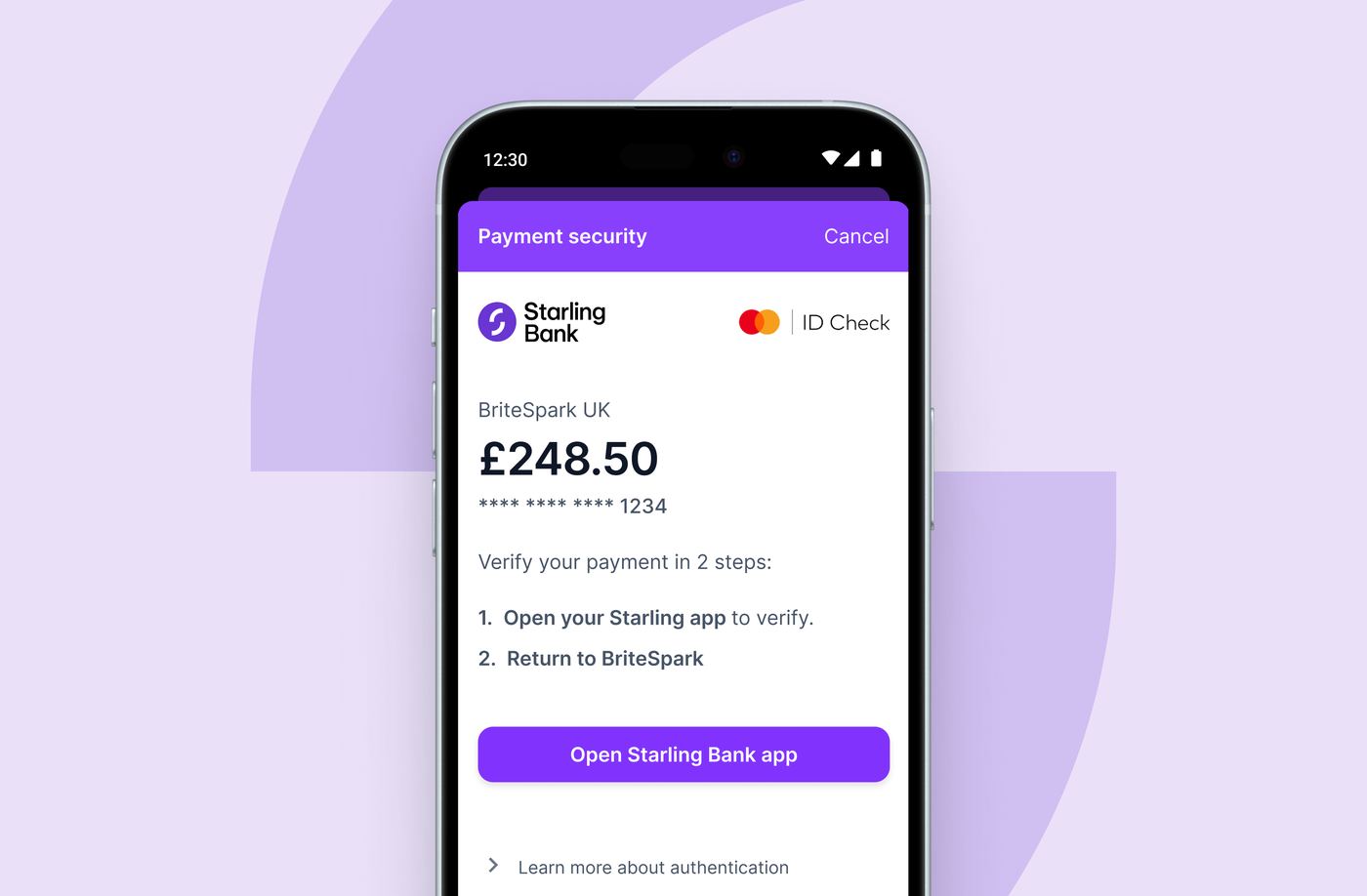 The same challenge template applied to Starling Bank's brand, as a concept.